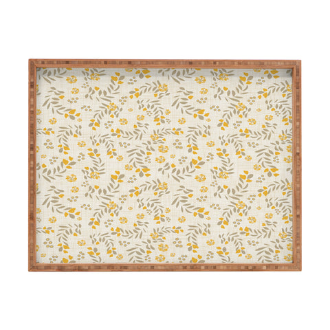 Mirimo Gold Blooms Rectangular Tray
