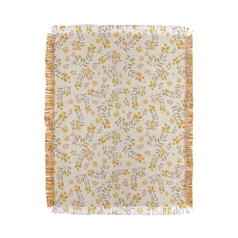 Mirimo Gold Blooms Throw Blanket