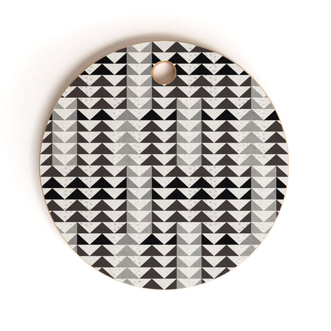 Mirimo Gray Geo Cutting Board Round