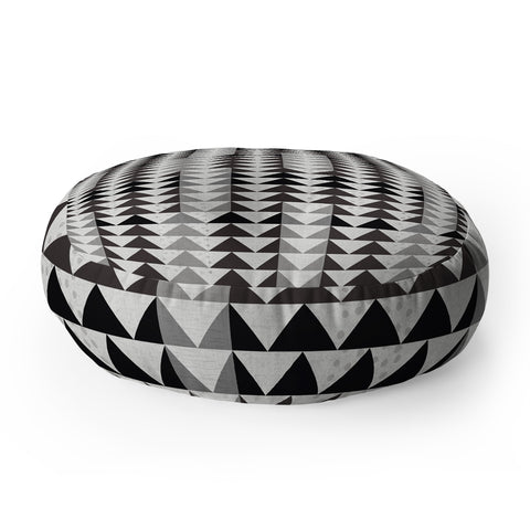Mirimo Gray Geo Floor Pillow Round