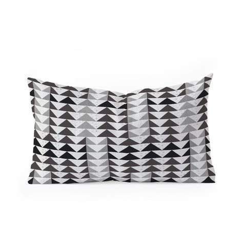 Mirimo Gray Geo Oblong Throw Pillow