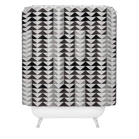Mirimo Gray Geo Shower Curtain