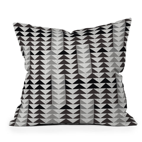 Mirimo Gray Geo Outdoor Throw Pillow