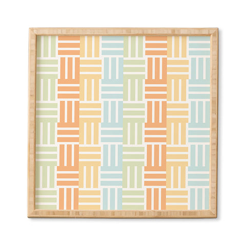Mirimo Grid on Pastels Framed Wall Art