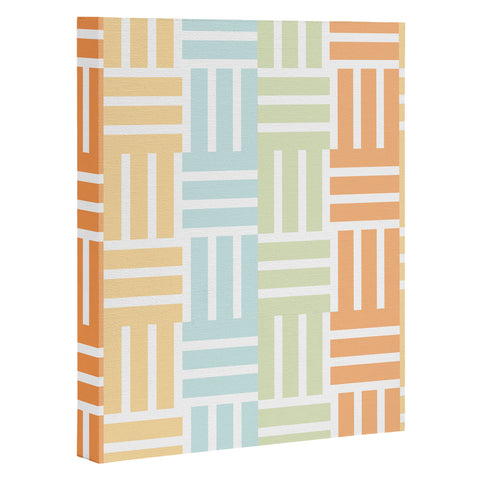 Mirimo Grid on Pastels Art Canvas