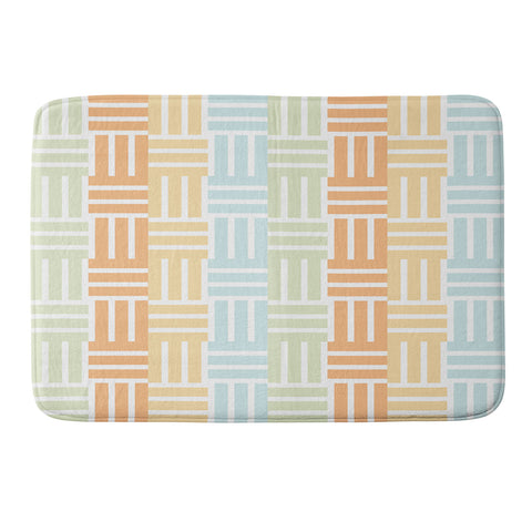 Mirimo Grid on Pastels Memory Foam Bath Mat