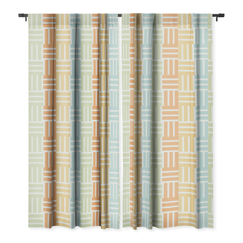 Mirimo Grid on Pastels Blackout Window Curtain