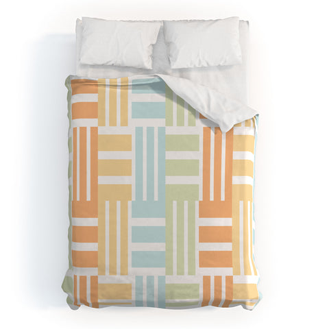 Mirimo Grid on Pastels Duvet Cover