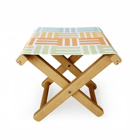 Mirimo Grid on Pastels Folding Stool