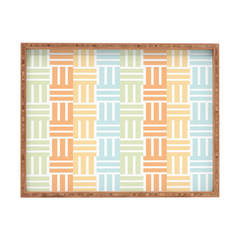 Mirimo Grid on Pastels Rectangular Tray