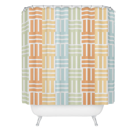 Mirimo Grid on Pastels Shower Curtain
