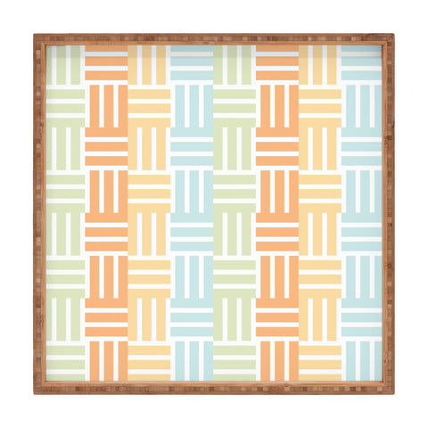 Mirimo Grid on Pastels Square Tray
