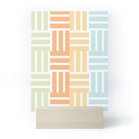 Mirimo Grid on Pastels Mini Art Print