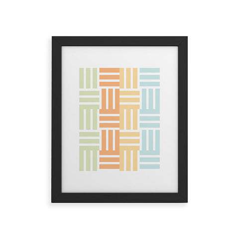 Mirimo Grid on Pastels Framed Art Print