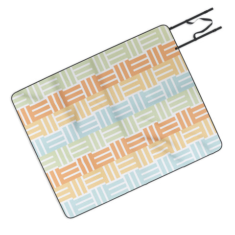 Mirimo Grid on Pastels Picnic Blanket