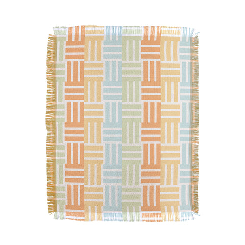 Mirimo Grid on Pastels Throw Blanket