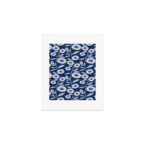 Mirimo Groovy Blooms Indigo Art Print