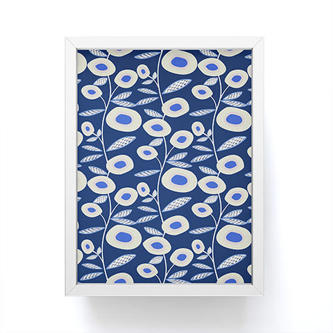 Mirimo Groovy Blooms Indigo Framed Mini Art Print