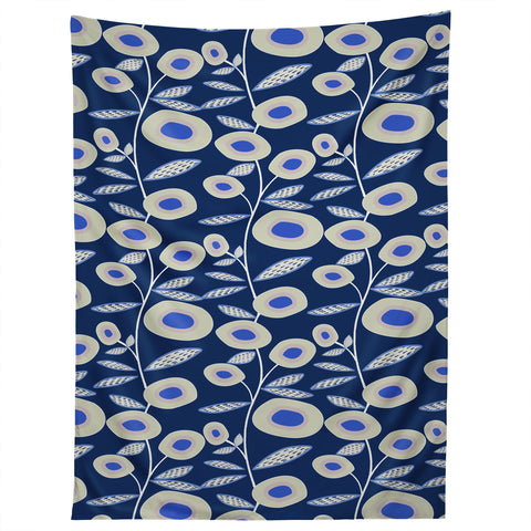 Mirimo Groovy Blooms Indigo Tapestry