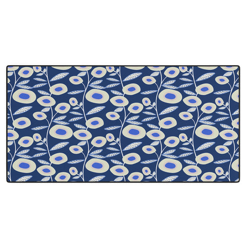 Mirimo Groovy Blooms Indigo Desk Mat