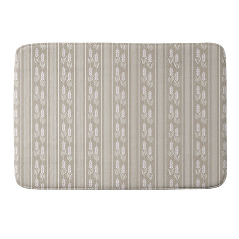 Mirimo Lavender Striped neutral Memory Foam Bath Mat