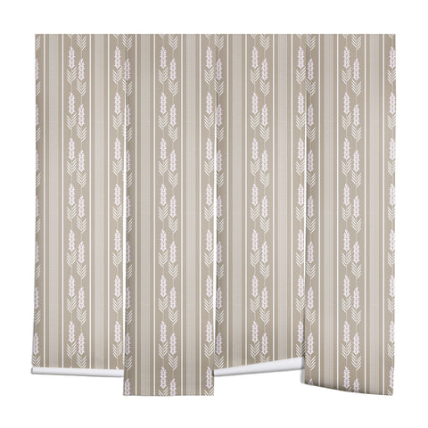 Mirimo Lavender Striped neutral Wall Mural