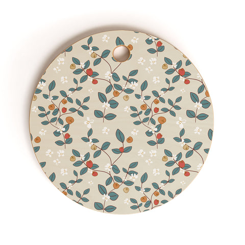 Mirimo Leaves and Berries Cutting Board Round