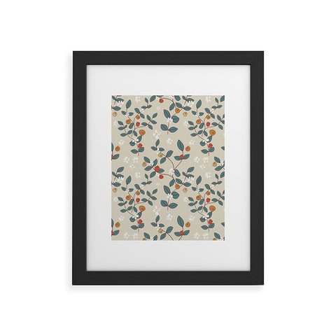 Mirimo Leaves and Berries Framed Art Print