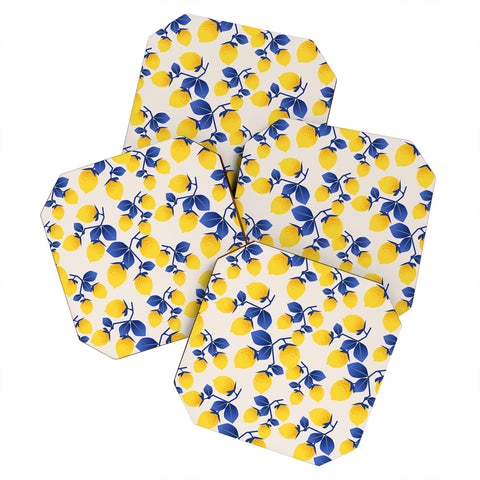 Mirimo Lemons Blue Coaster Set