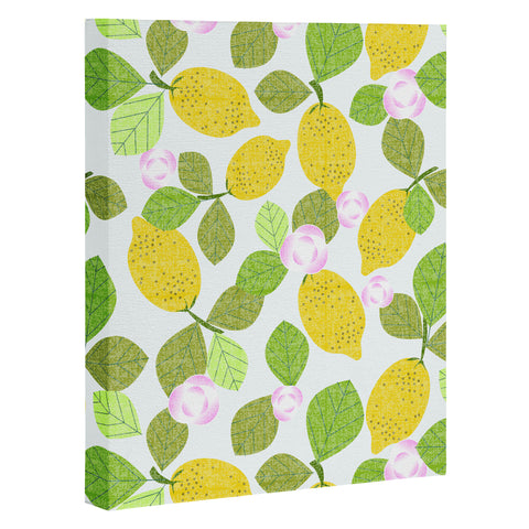 Mirimo Lemons in Bloom Art Canvas