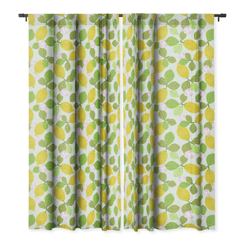 Mirimo Lemons in Bloom Blackout Window Curtain