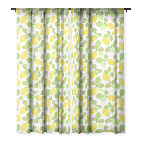 Mirimo Lemons in Bloom Sheer Window Curtain