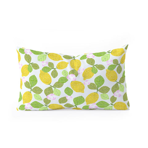 Mirimo Lemons in Bloom Oblong Throw Pillow