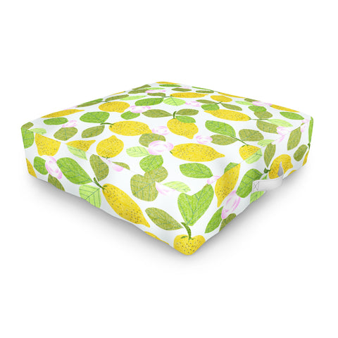 Mirimo Lemons in Bloom Outdoor Floor Cushion