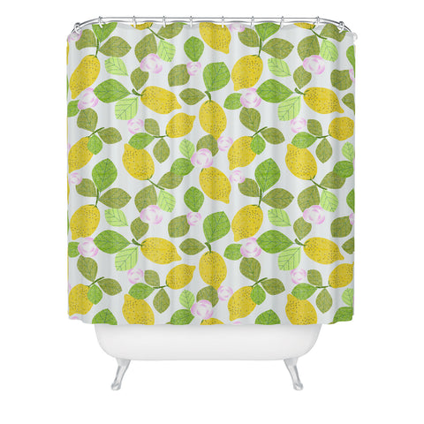 Mirimo Lemons in Bloom Shower Curtain