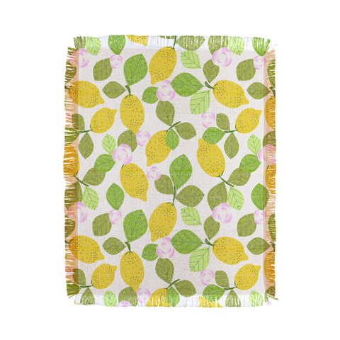 Mirimo Lemons in Bloom Throw Blanket