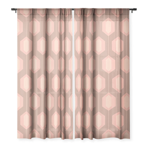 Mirimo Midmod Terracotta Sheer Window Curtain