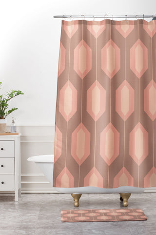 Mirimo Midmod Terracotta Shower Curtain And Mat