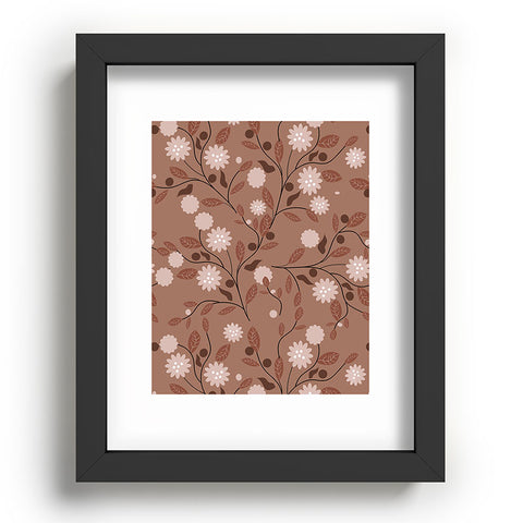 Mirimo Mocha Mousse Floral Recessed Framing Rectangle