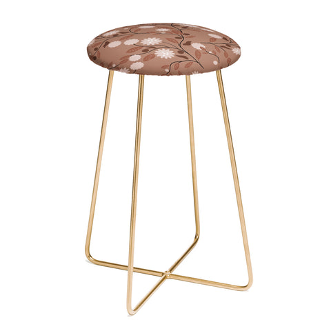 Mirimo Mocha Mousse Floral Counter Stool
