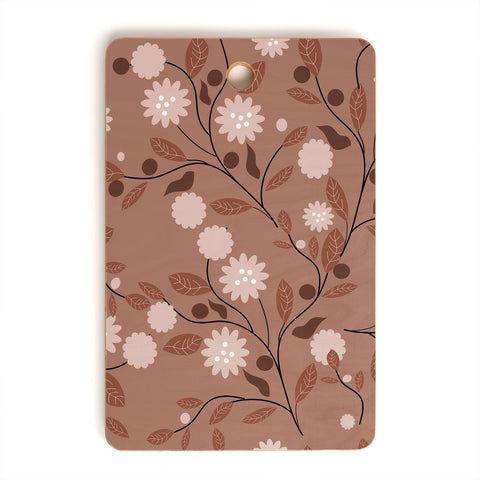 Mirimo Mocha Mousse Floral Cutting Board Rectangle