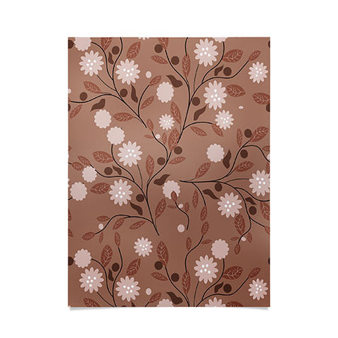 Mirimo Mocha Mousse Floral Poster