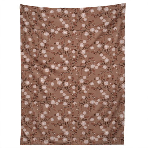 Mirimo Mocha Mousse Floral Tapestry