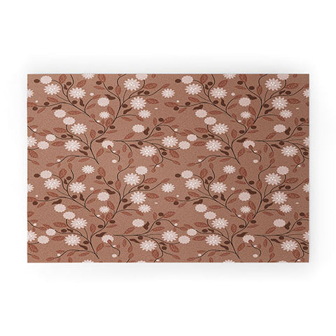 Mirimo Mocha Mousse Floral Welcome Mat