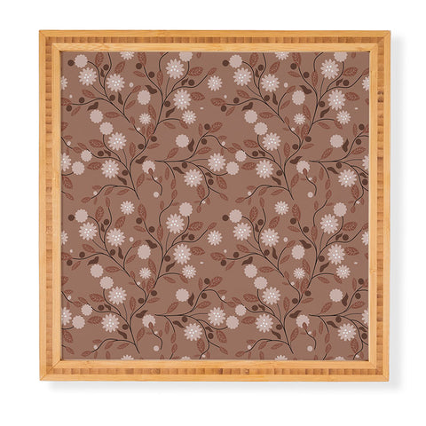 Mirimo Mocha Mousse Floral Framed Wall Art