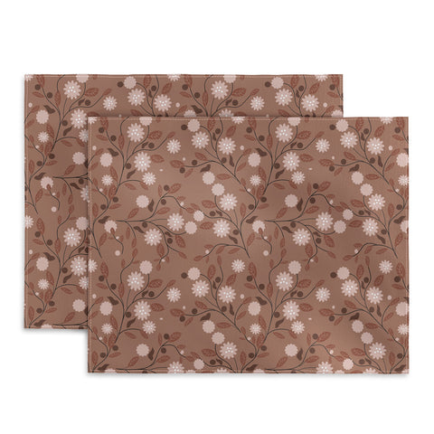 Mirimo Mocha Mousse Floral Placemat