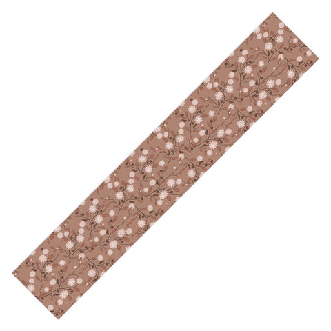 Mirimo Mocha Mousse Floral Table Runner