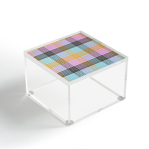 Mirimo Multicolor Gingham Grid Acrylic Box