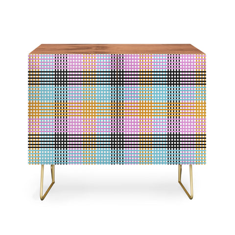 Mirimo Multicolor Gingham Grid Credenza