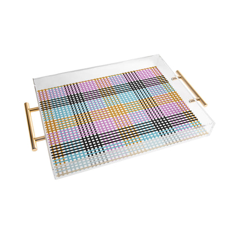Mirimo Multicolor Gingham Grid Acrylic Tray